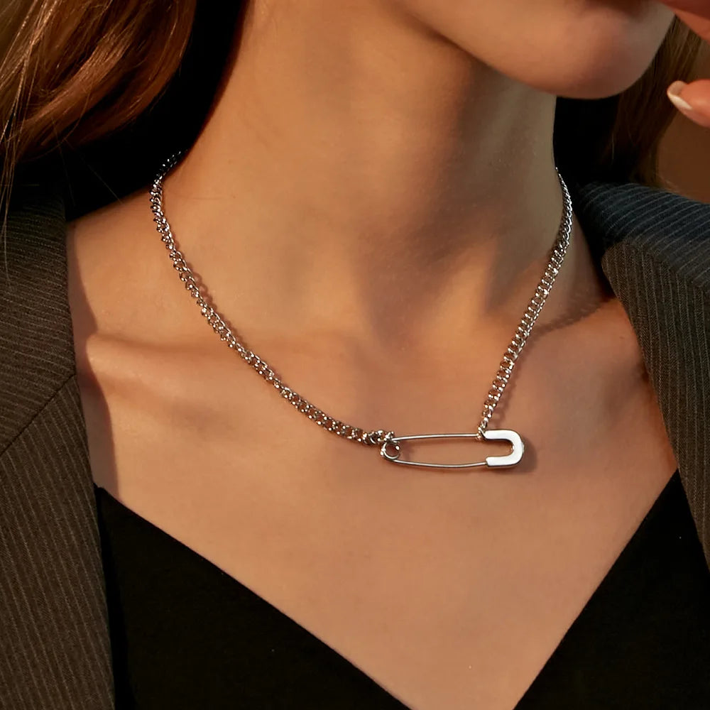 korean ins minimalism geometry necklace